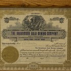 Antique Framed Gold Mining Stock Certificate 1905 Broadmoor 5000 Shares T7