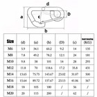 M6-m20 Stainless Steel Spring Snap Hook Carabiner Buckle Clip Keyring Camping