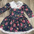 Vintage Girls Dress Lot 6 Mixed Sized 80 s To 2000 s Size 12 Mo To 3t