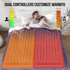 King Heated Blanket Electric Blanket King Size Dual Control W  10 Hours Auto Off