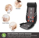 Back Massager With Heat  Shiatsu Massage Seat Cushion  8 Nodes For Home   Office