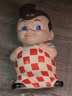 Vintage Bobs Big Boy Restaurant Coin Piggy Bank 8    Plastic With Plug