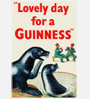 Lovely Day For A Guinness - Seals - Vintage Advertising Poster - Beer And Wine
