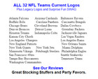 Nfl Logo 48 Pc  Sticker Set  All Teams  Fast free Shipping  Walls  Mirrors  Mugs