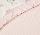 Pottery Barn Kids Bria Hammel Stripe Eyelet Ruffle Duvet Cover Organic Brand New