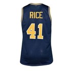 Throwback Rice  41 Basketball Jerseys White Yellow Blue Sewn Custom Names