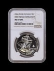 Canada  2004  1 Dollar  Silver - Ngc Ms69 - Top Pop      Fleur-de-lis Privy Rare
