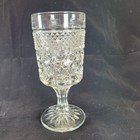 2 Anchor Hocking Glass Wexford Claret Goblet Stemmed Footed Wine Glass 8 Oz Vtg