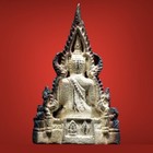 Thai Amulet Statue Phra Buddha Chinnarat Silver Wat Phra Sri Rattana Mahathat
