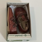 Vintage Stride Rite Girls Sz 2 Tatum Brown Mary Jane Shoes Leather Eyelet New