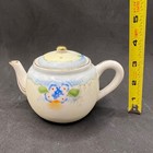 Vintage Japanese Child Mini Toy Tea Set Teapot Cups Plates Blue Floral Painted