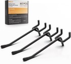 60 Pack 4 Inch Black Pegboard Hooks  1 4  Heavy Duty Peg Board Shelving Hooks   