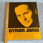 Vintage Byron Janis Window Card 1970 s Classical Pianist Royce Hall Ucla - Clean