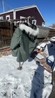 Military Vintage Fishtail Parka Coat Green  Extreme Cold  No Liner  45  