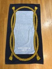 Dolce   Gabbana Light Blue Logo Beach Towel Nautical Rope Design