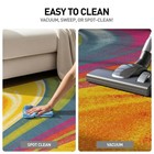 Small Rug Accent Bathroom Mat Carpet Bold Vibrant Abstract Modern Colorful Swirl