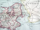 1908 Antique Map Of Denmark Schleswig-holstein   Iceland   Copenhagen