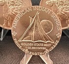 Lot Of 5 - 1 Oz  999 Fine Copper Round - American Indian  Red Horse - Rare 