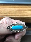 Vintage Native American Sterling Silver Turquoise Ring