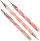 Quilling Slotted Tools With Stainless Steel Head 3-pc Set  Pink