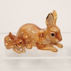 Estee Lauder Solid Perfume Compact 2009 Cuddly Bunnies Jay Strongwater Boxed Coa