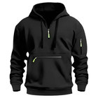 Men   s Winter Fleece Hoodie Pullover Multi-pocket Warm Sweatshirt Casual Streetwe