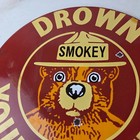 Vintage Forest Service Sign - Smokey The Bear Camping Hiking Gas Porcelain Sign
