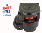 Footmaster Gd-60f-blk Leveling Caster Top Plate Mount 550lb Capacity Black New