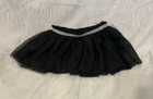 Cat   Jack Baby Girl Black Glitter Tulle Skirt     Size 12 Months     Nwt