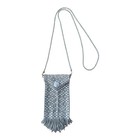 Urbiana Chainmail Silver Mesh Bag W metal Fringe Festival Boho Shoulder Bag