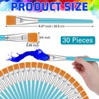 Zonon 30 Pieces Paint Brushes Bulk Small Flat Top Acrylic Oil Paint Brush For