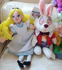 The Disney Store Alice In Wonderland Set Of 7 Bean Bag Plush Nwt