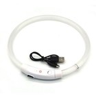 Rechargeable Led Light-up Flash Glow Collar Dog Pet Safety Micro Usb Adjustable