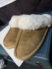Faux Fur Slippers  Medium Adult Daywhere Cozy Slipons Embroidery Logo