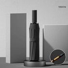 Black Anti-storm Extra Thick And Reinforced Folding Umbrella For Men   Women