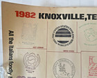 Vtg 1982 Knoxville Worlds Fair 17 Pavilion Stamps 14 X 19 Poster Italy Souvenir