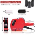 Durable 8 Digits Pricing Tag Gun Mx 550 Labeller With 5000 Sticker Labels   Inks