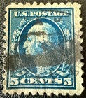 Us Scott  428 And 429 Washington 5 Cent Blue And 6 Cent Red Orange 1914 Used