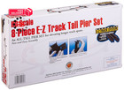 Bachmann Trains 8 Pc  E-z Track Tall Pier Set - Ho Scale Medium  Gray