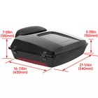 Black Razor Pack Trunk W  Chopped Backrest For Harley Touring Road Glide 97-13