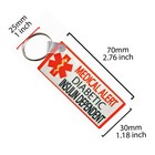 Personalized Diabetic Medical Alert Keychain Insulin Dependent Emergency Contact