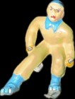Antique Barclay Hc Lead Winter Scene Skier    mad Mike   