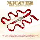 Bridal Belt 4cm Wide Gold Sparkly Crystal Wedding Dress Belt Red