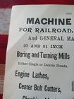 1890 Print Advertising Bridgeport Machine Tool Works For Railroad Train Shops 