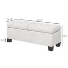 46  Entryway Storage Ottoman Bench Upholstered Bedroom End Of Bed Tufted Seat