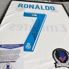 Cristiano Ronaldo Metal Framed Hand Signed 2017 18 Collectible Jersey With Coa