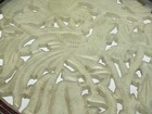 Antique Chinese Carved Jade Plaque Set In Rosewood Stand For Display
