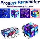 4 Pack Infinity Cube Fidget Toy Stress Relief Spinner For Adults Mini Desk Set 