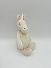 Jellycat Bashful Unicorn Plush Medium London Stuffed Toy White Pink Fuzzy 12 