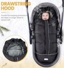 Ivywind Universal Stroller Footmuff Winter Waterproof Bunting Bag Black New